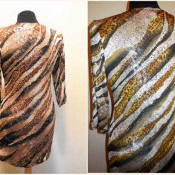 Dress Metallic Minidress Slim Fit Clubwear Evening Wear - Picture 5 of 5